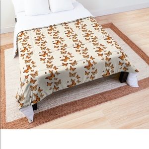 Butterfly print throw blanket
